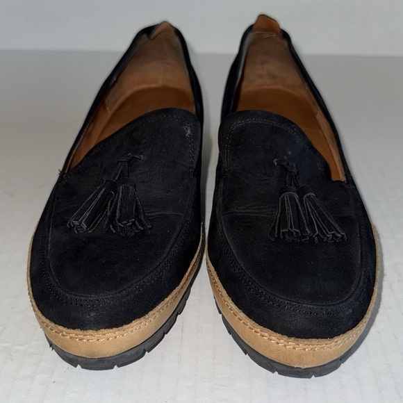 L’Amour Des Pieds Finiey Black Suede Tassel Loafers - Picture 9 of 14